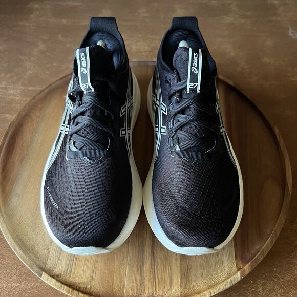 Asics Gel Nimbus 27 Women's 6.5 Black Max Cushion Road Running Shoes Sneakers - Picture 10 of 16
